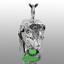 Dog Spirit Green Pet Ash Urn Necklace