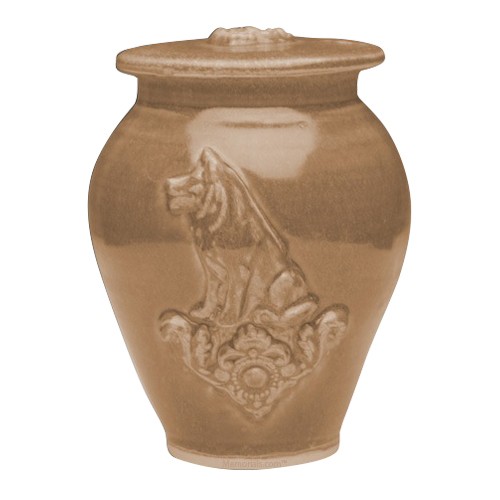 Dog Pale Apple Ceramic Cremation Urn