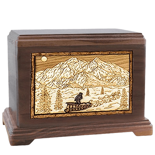 Dogsled Walnut Hampton Cremation Urn