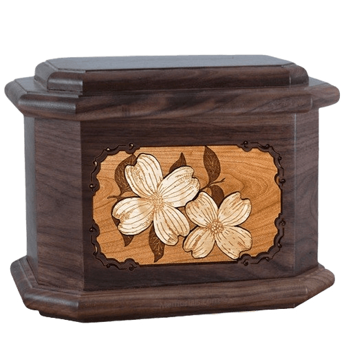 Dogwood Walnut Octagon Cremation Urn