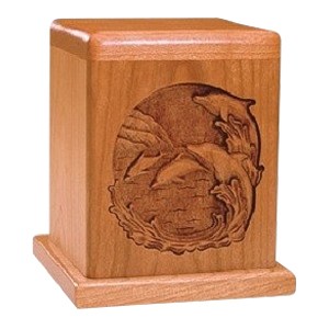 Dolphin Cherry Keepsake Cremation Urn