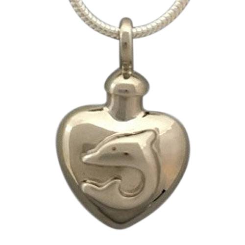 Dolphin Heart Cremation Jewelry