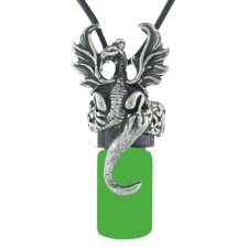 Dragon Green Pet Cremation Necklace Urn