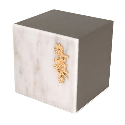 Expressionism White Danby Marble Cremation Urn