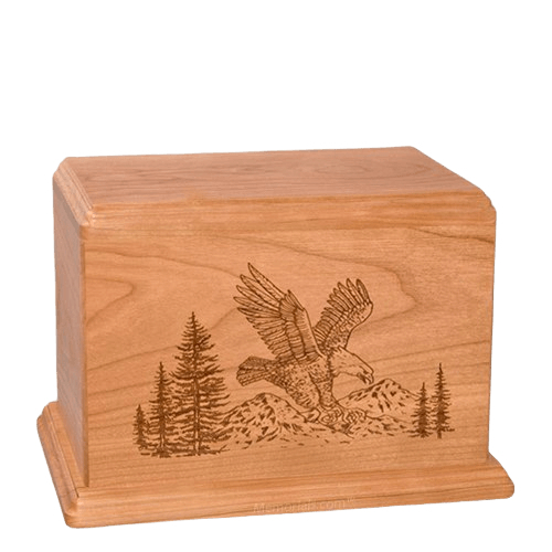 Eagle Individual Cherry Wood Urn