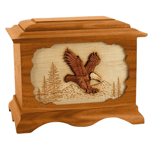 Eagle Mahogany Cremation Urn