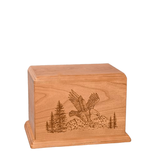 Eagle Small Cherry Wood Urn