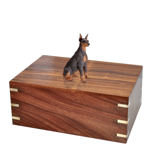 Ears Up Doberman Large Doggy Urn