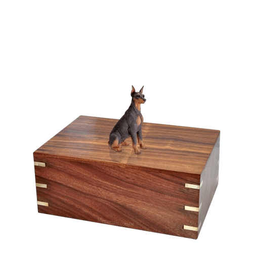 Ears Up Doberman Small Doggy Urn