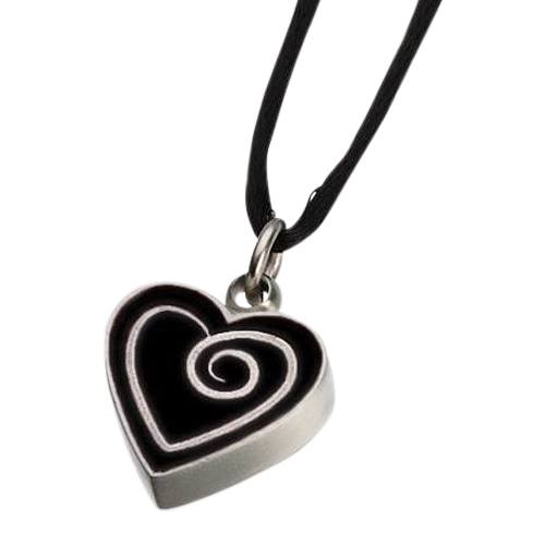 Ebony Heart Keepsake Pendant