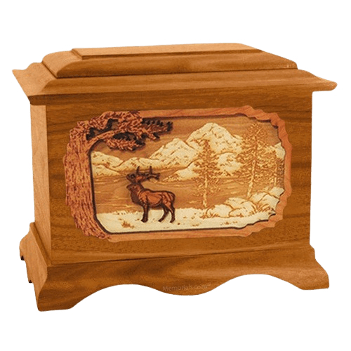 Elk Mahogany Cremation Urn