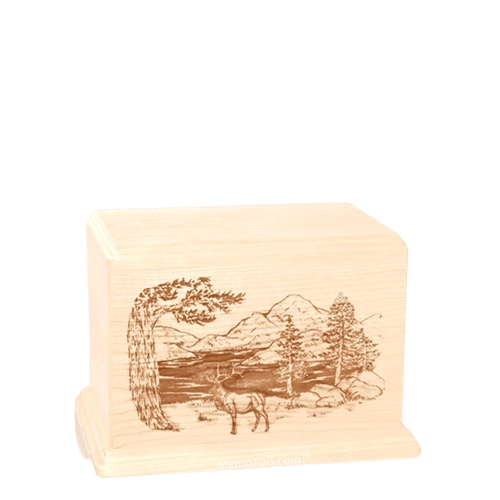 Elk Small Maple Wood Urn