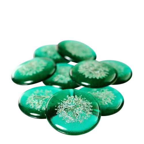 Emerald Glass Pet Cremation Touchstones