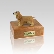 English Cocker Blond Small Dog Urn