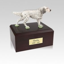 English Setter Standing Small Dog Urn