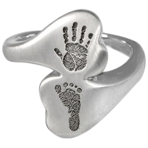 Eternal Sterling Cremation Print Ring