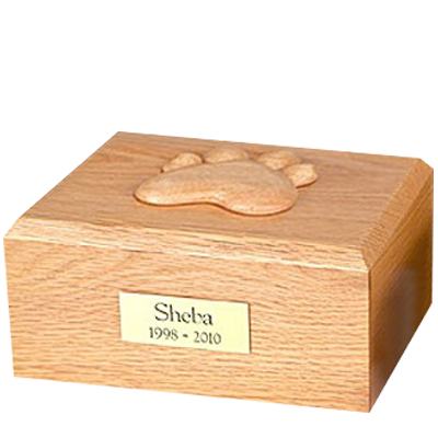 Eternal Paw Oak Wood Large Dog Urn