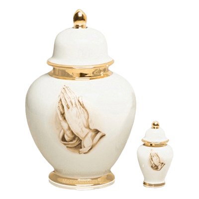 Eternal Praying Hands Cremation Urns