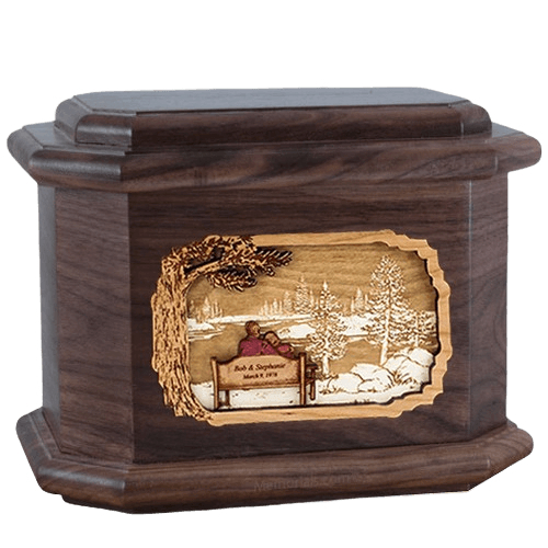 Soulmates Walnut Octagon Cremation Urn