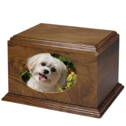 Eternity Walnut Photo Pet Urn