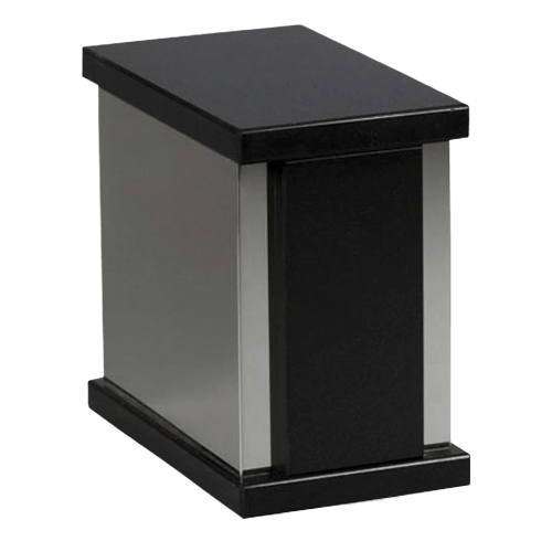 Ethinity Silver Nero Granite Cremation Urn