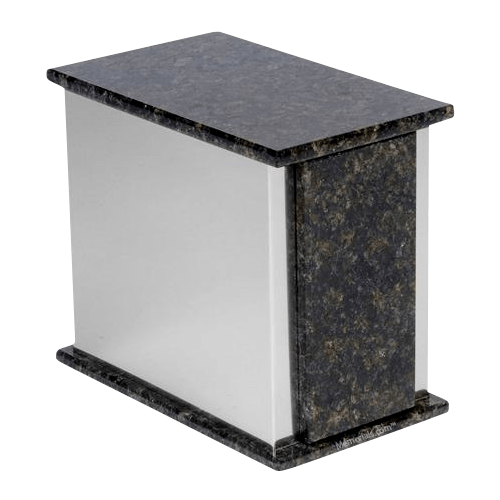 Ethinity Silver Verde Granite Urn