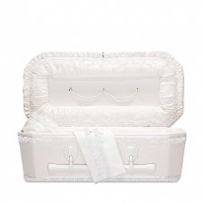 Exquisite Ivory Premie Child Casket