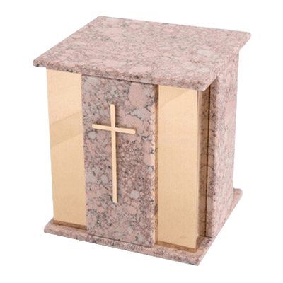 Foresta Redish Stone Marble Cremation Urn