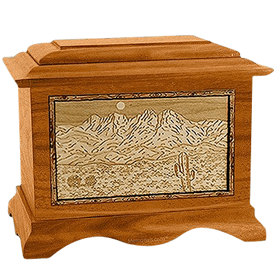 Four Peaks Mahogany  Cremation Urn For Two