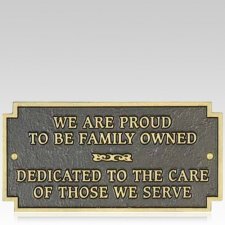 Family Owned Signage Plaque