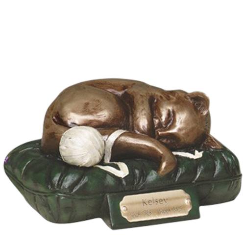 Feline Dreams Green Cremation Urn