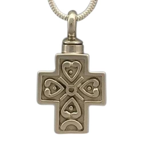 Filigree Cross Cremation Necklace