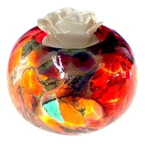 Fire Candle Glass Pet Urn