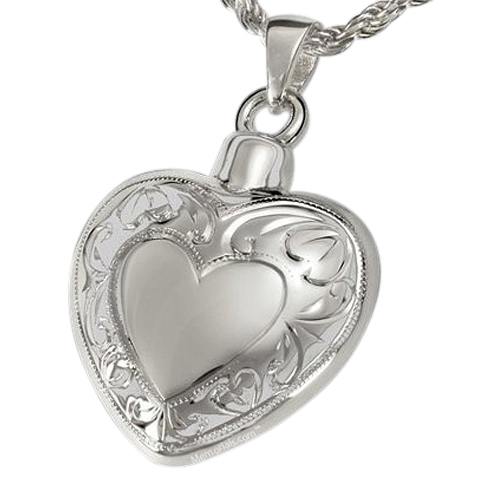 Flora Heart Cremation Pendant III