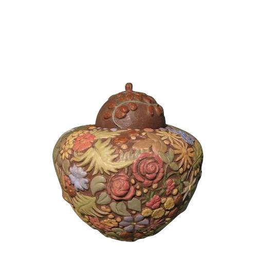 Floral Small Pet Cremation Urn