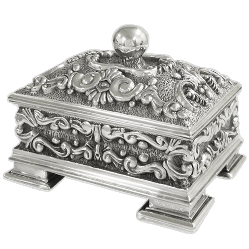 Florid Silver Cremation Urn