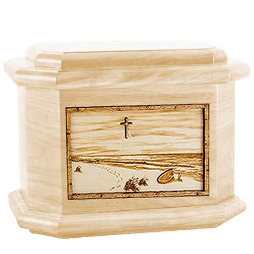 Footprints Maple Octagon Cremation Urn