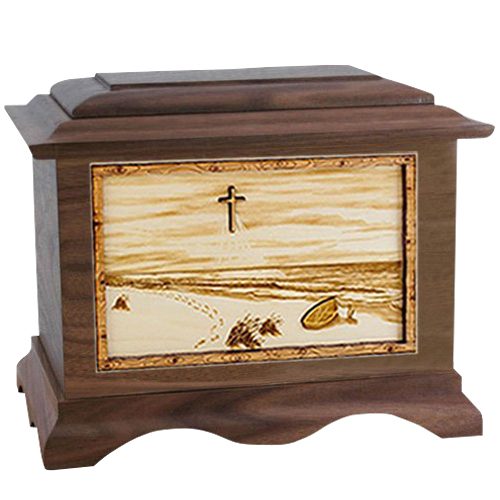 Footprints Wood Cremation Urns