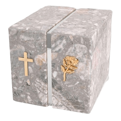 Foresta Grey Stone Silver Marble Companion Urn