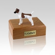 Fox Terrier Smooth Brown & White Small Dog Urn