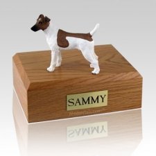 Fox Terrier Smooth Brown & White Dog Urns