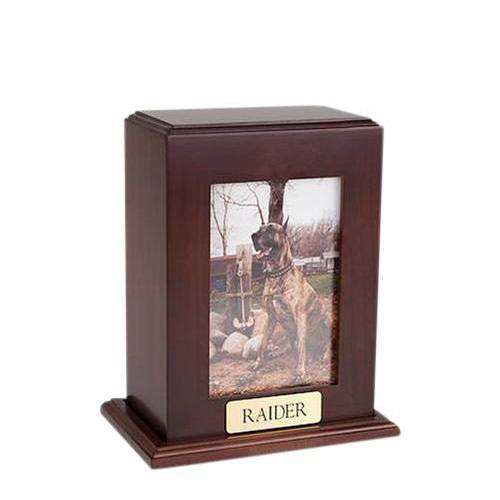 Framed Walnut Vertical Photo Medium Pet Urn