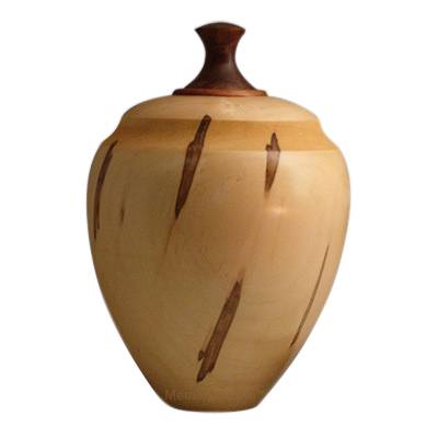 Baby Stripes Wood Urn