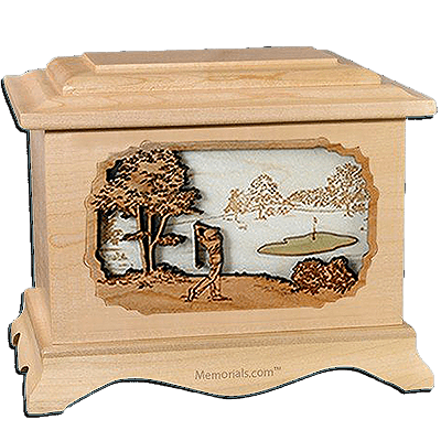 Golf Maple Cremation Urn for Two