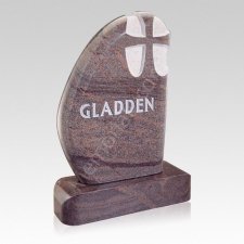 Garden Cross Companion Granite Headstone