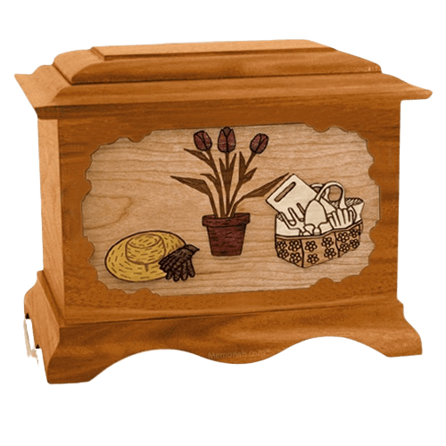 Gardening Mahogany Cremation Urn