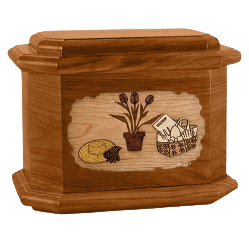 Gardening Mahogany Ocatgon Cremation Urn