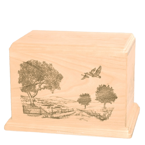 Geese Companion Maple Wood Urn