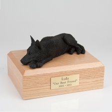 German Shepherd Black Small Dog Urn