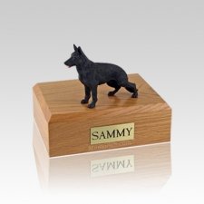 German Shepherd Black Standing Small Dog Urn